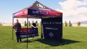 custom outdoor display tent