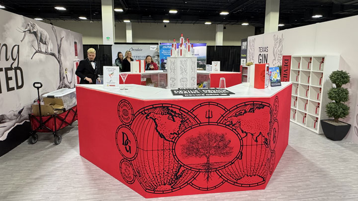 case study: devils grin custom branded bar countertops for wswa access live activation