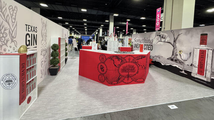 case study: devils grin custom branded bar countertops for wswa access live activation