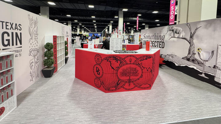 case study: devils grin custom branded bar countertops for wswa access live activation
