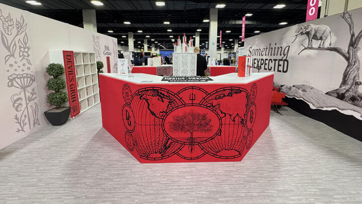 case study: devils grin custom branded bar countertops for wswa access live activation