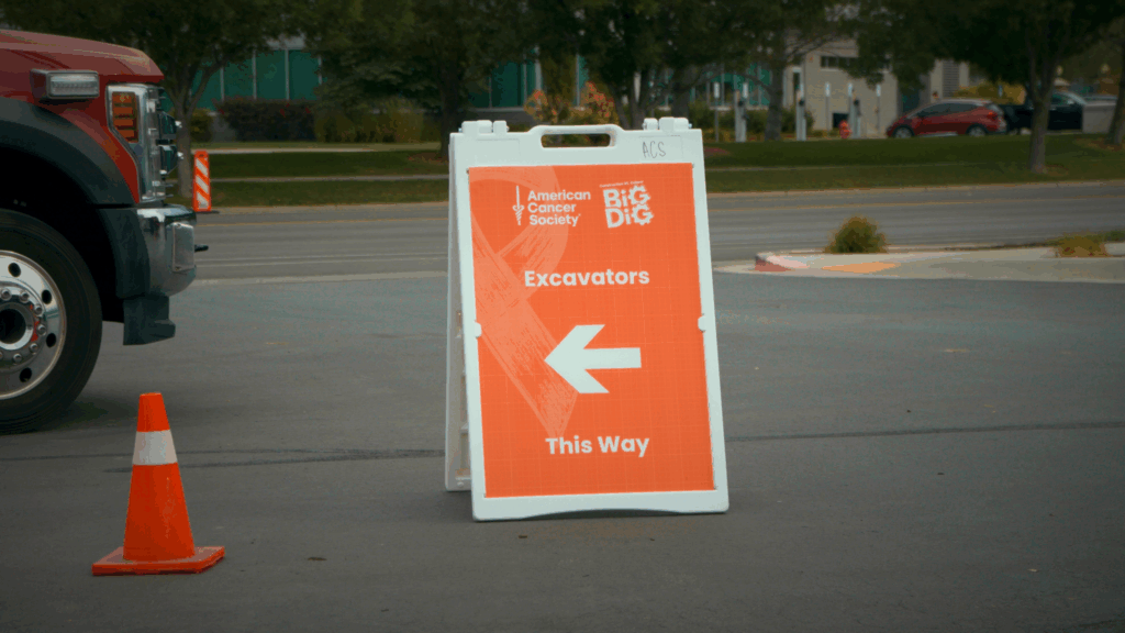 case study: american cancer society branded outdoor event displays (big dig)