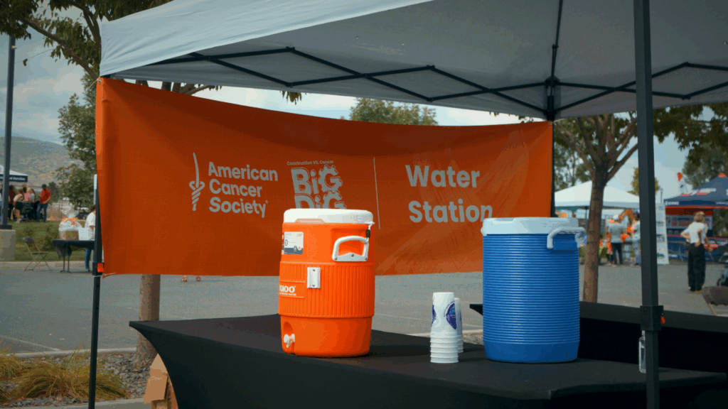 case study: american cancer society branded outdoor event displays (big dig)
