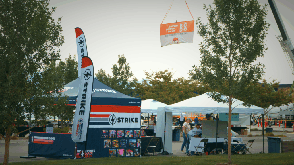 case study: american cancer society branded outdoor event displays (big dig)